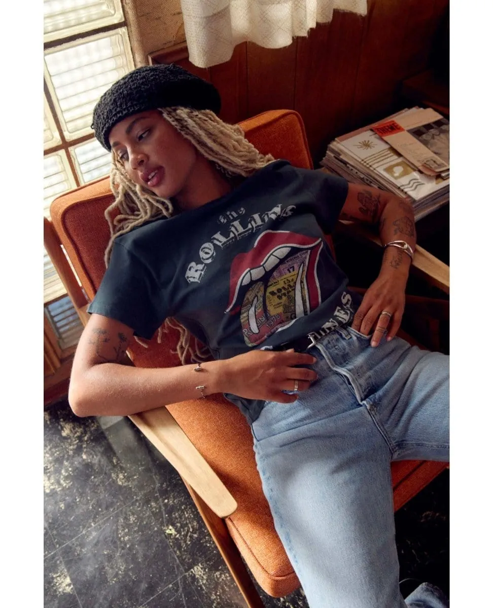 Restocked Rolling Stones Ticket Tee Vintage Black