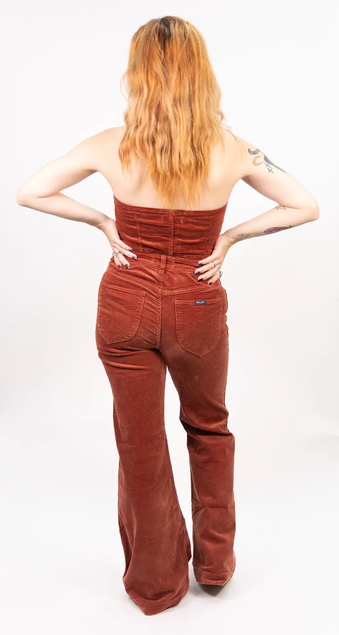 Rollas Eastcoast Flare Pants - Brick Cord