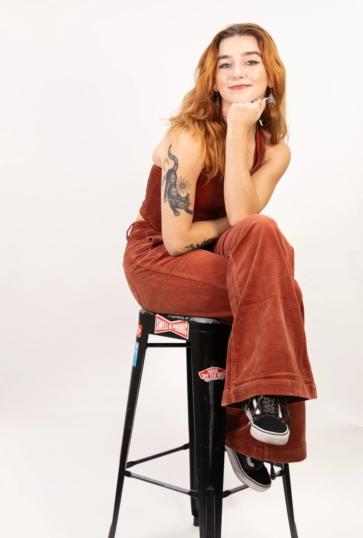 Rollas Eastcoast Flare Pants - Brick Cord