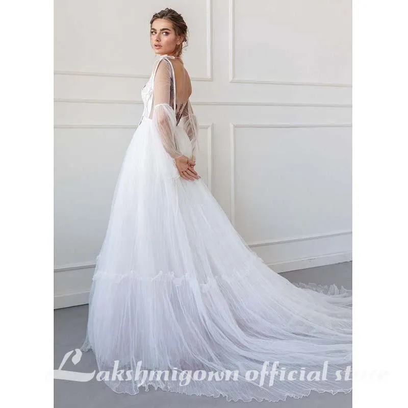 Roycebridal A-Line Wedding Dresses Strapless Lace Taffeta Tulle Sleeveless