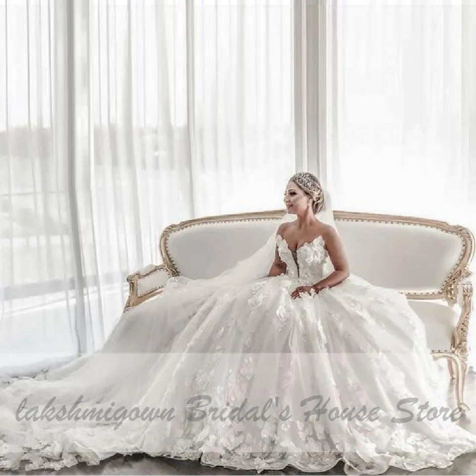 Roycebridal Ball Gown Wedding Dress Women Off Shoulder Long Train