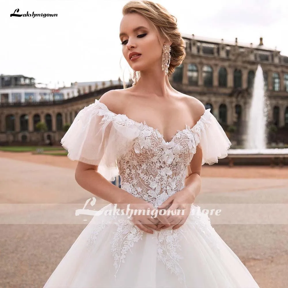 Roycebridal Long Sleeves Lace Deep V Neck Beach Wedding Dresses