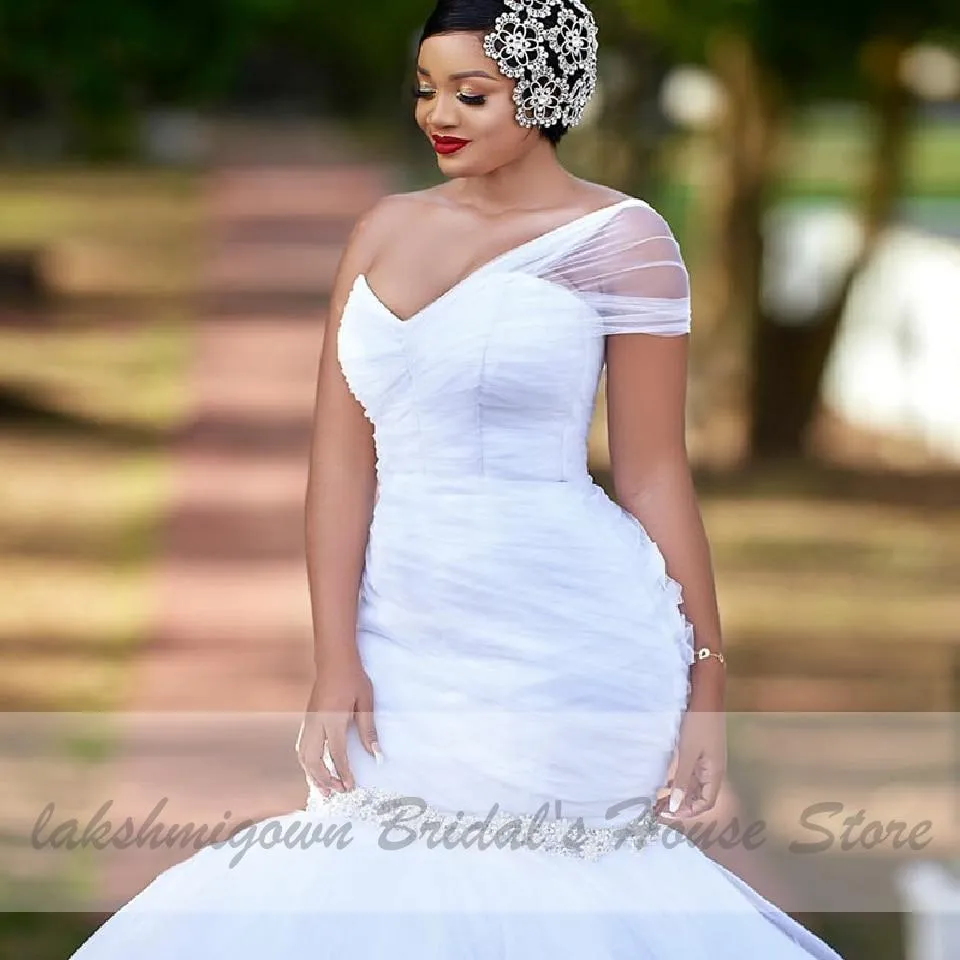 Roycebridal Mermaid Wedding Dress Modest Bridal Dress Off the Shoulder