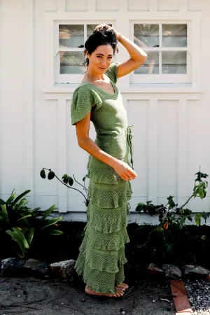 Ruffle Sleeve Top in Olive