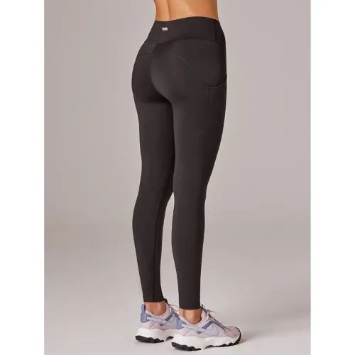 Running Bare Womens Camelflage Full Length Tight Black