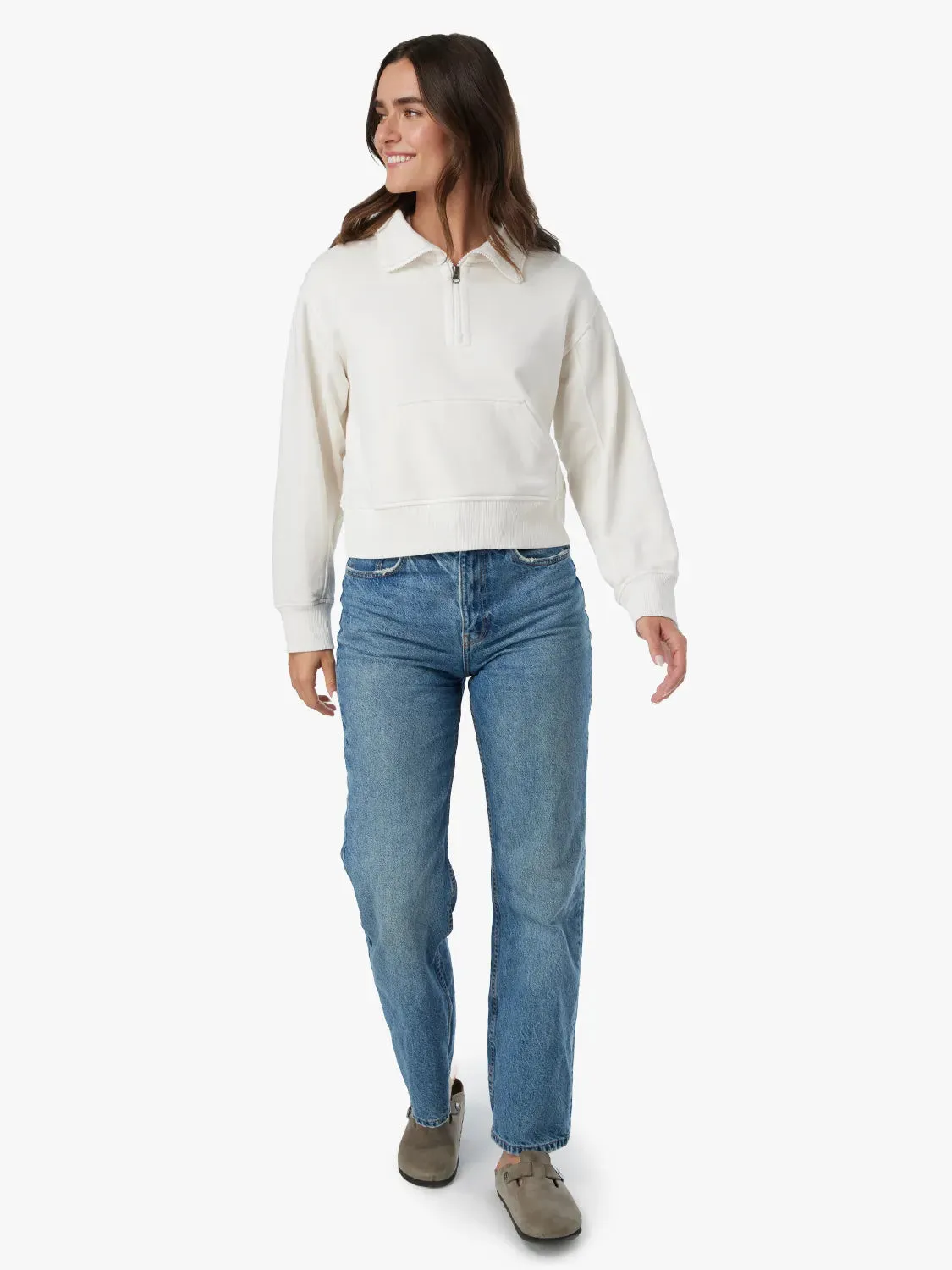 Saltaire Half Zip | Ivory