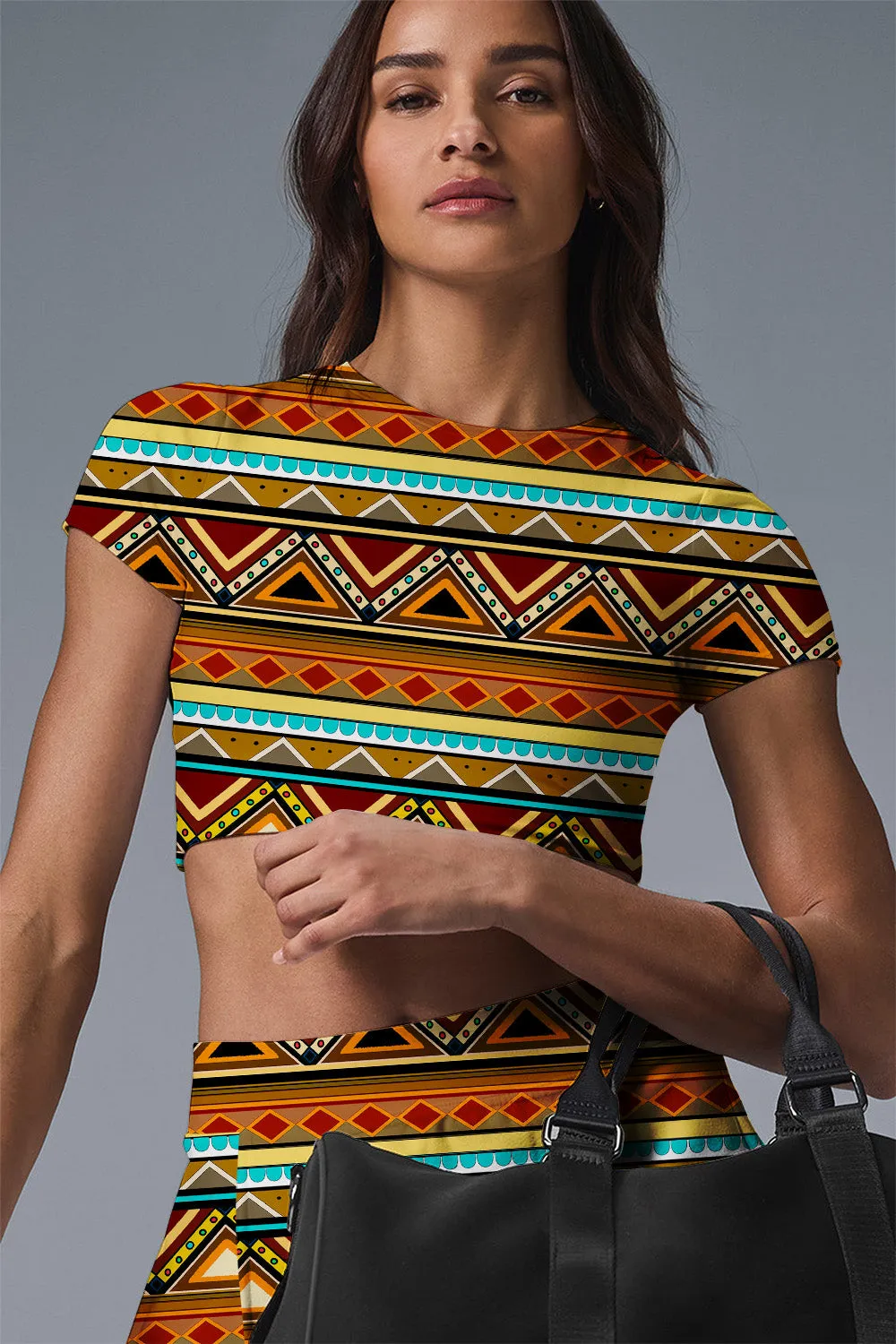 Savanna Sprint Activewear Set – Ethnic Vibes for Tennis, Pickleball & Training