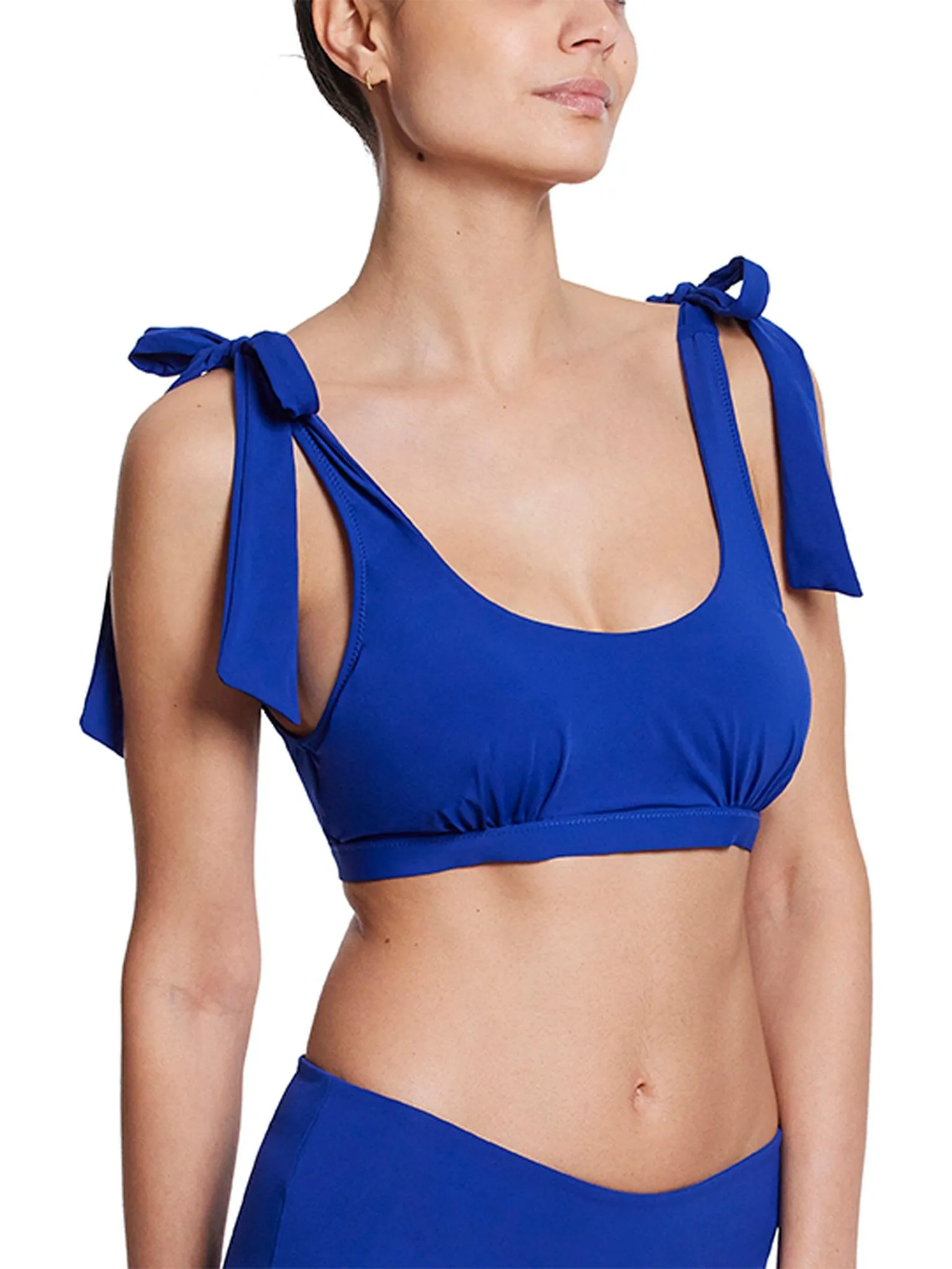 Scoop Neck Swim Top Poolside Blue
