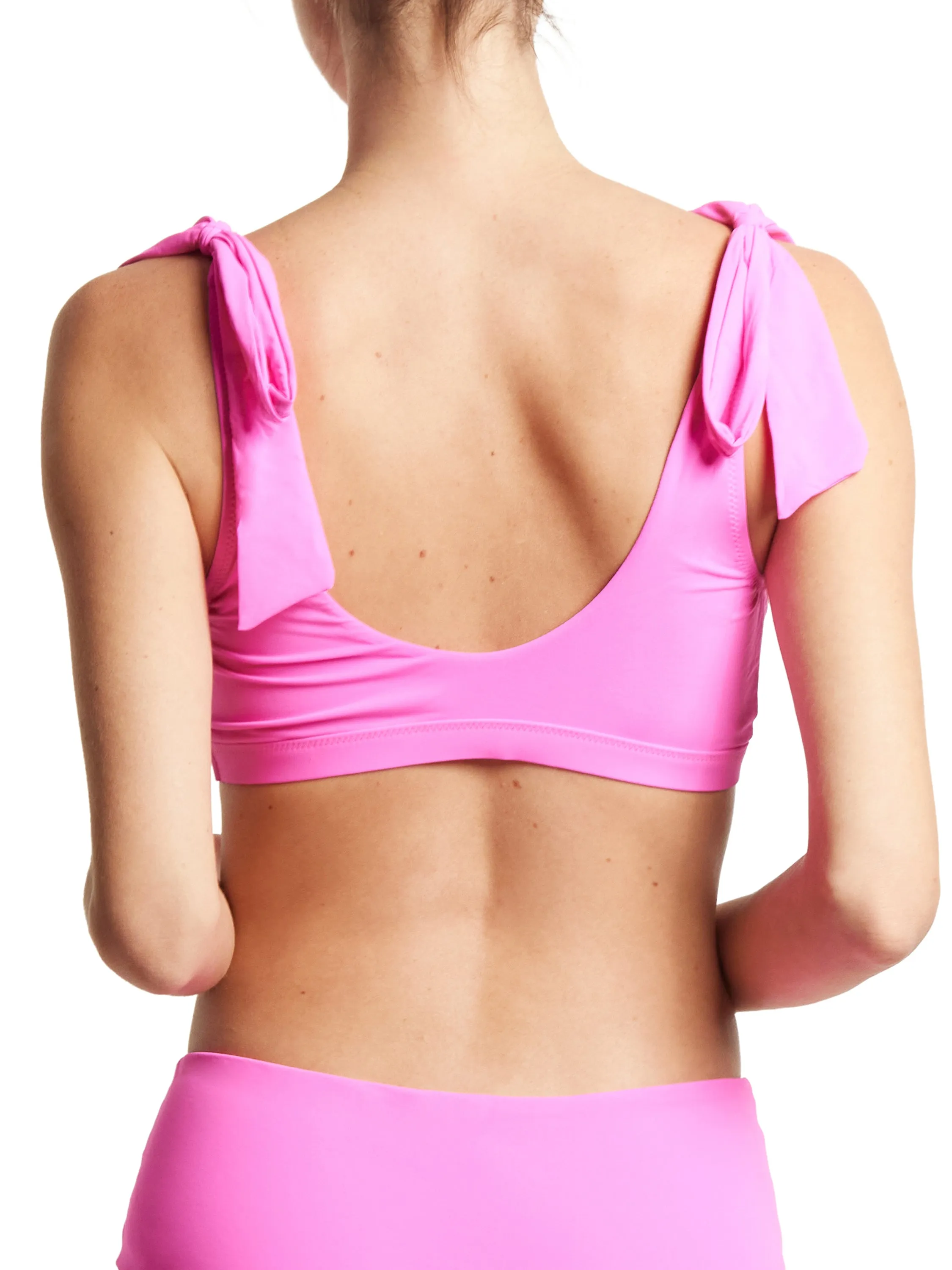 Scoop Neck Swim Top Unapologetic Pink