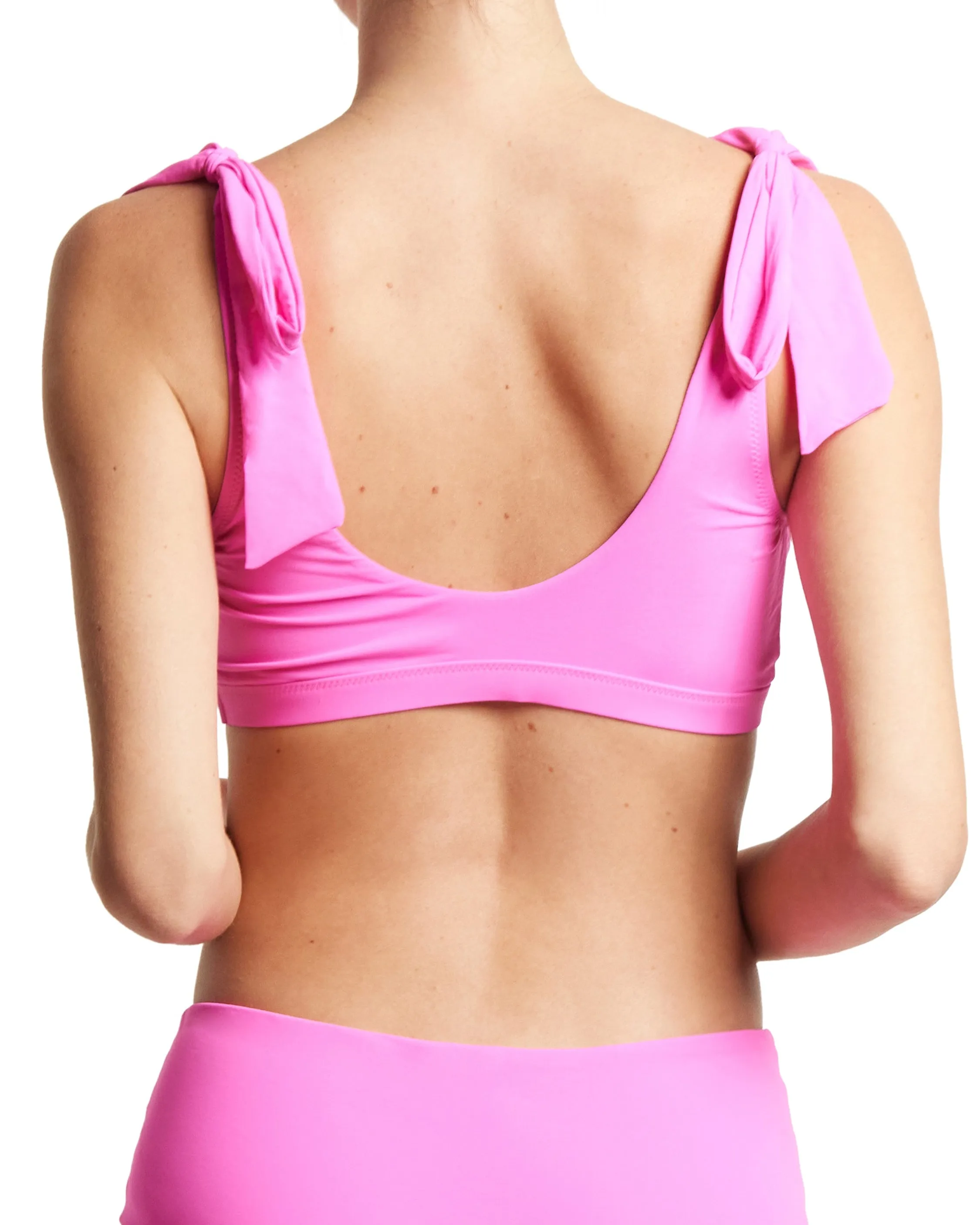 Scoop Neck Swim Top Unapologetic Pink