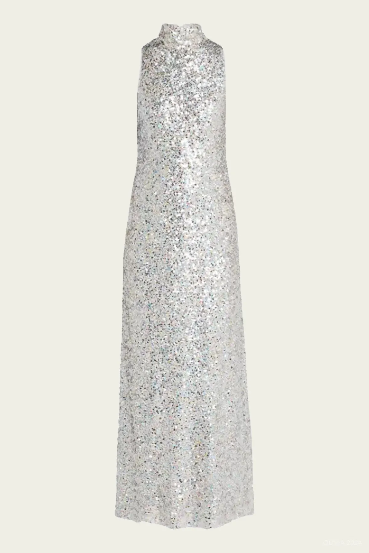 Sculpty Sleeveless Sequin Dress in Iridescent