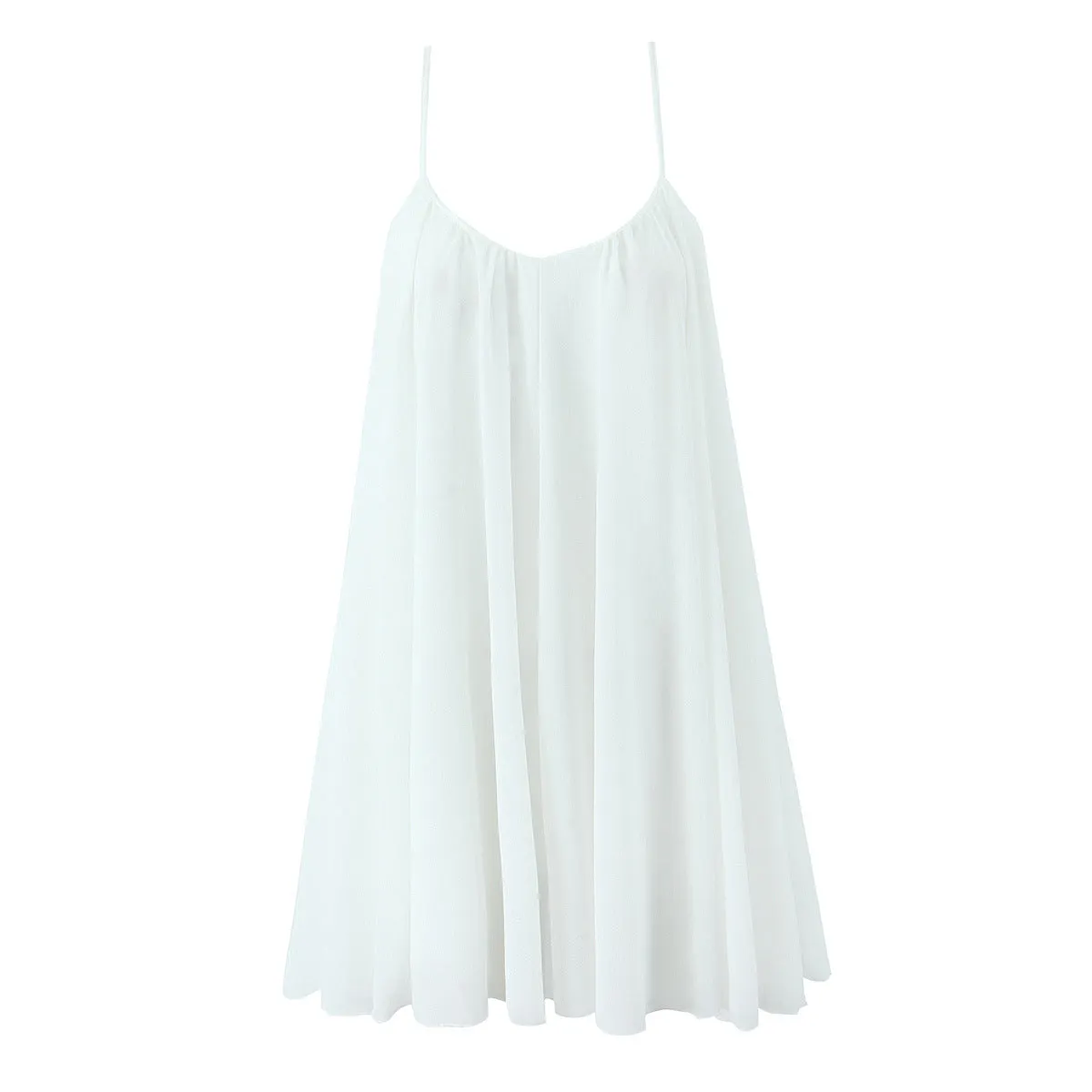 Seaside Vacation Style Trend All-Match Bare Back Mini Sling Dress