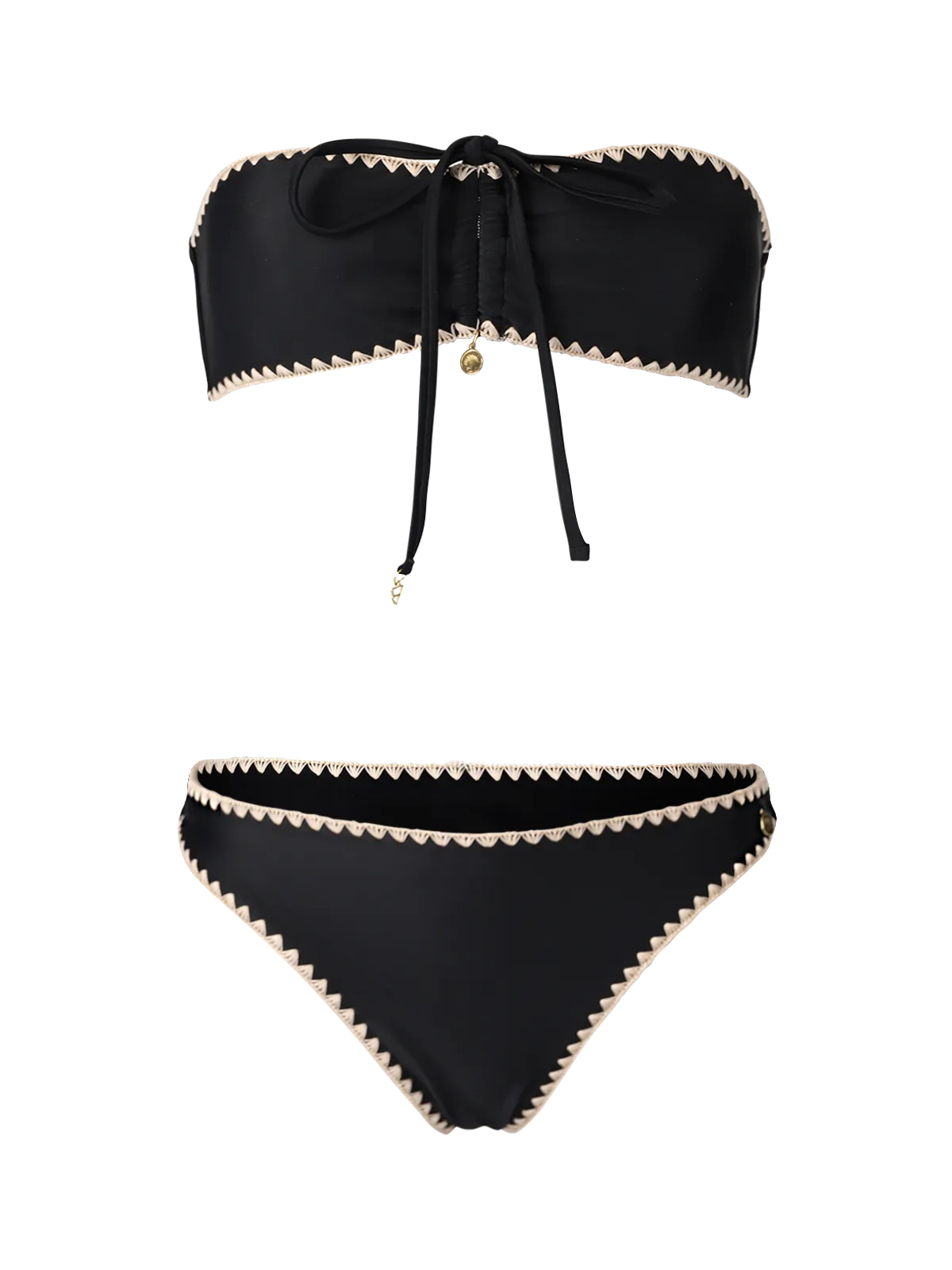 Selaya Women Bandeau Bikini Set | Black
