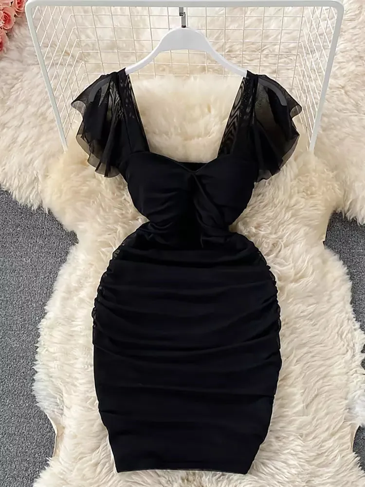 Sexy Women Shapewear Solid Party Dresses