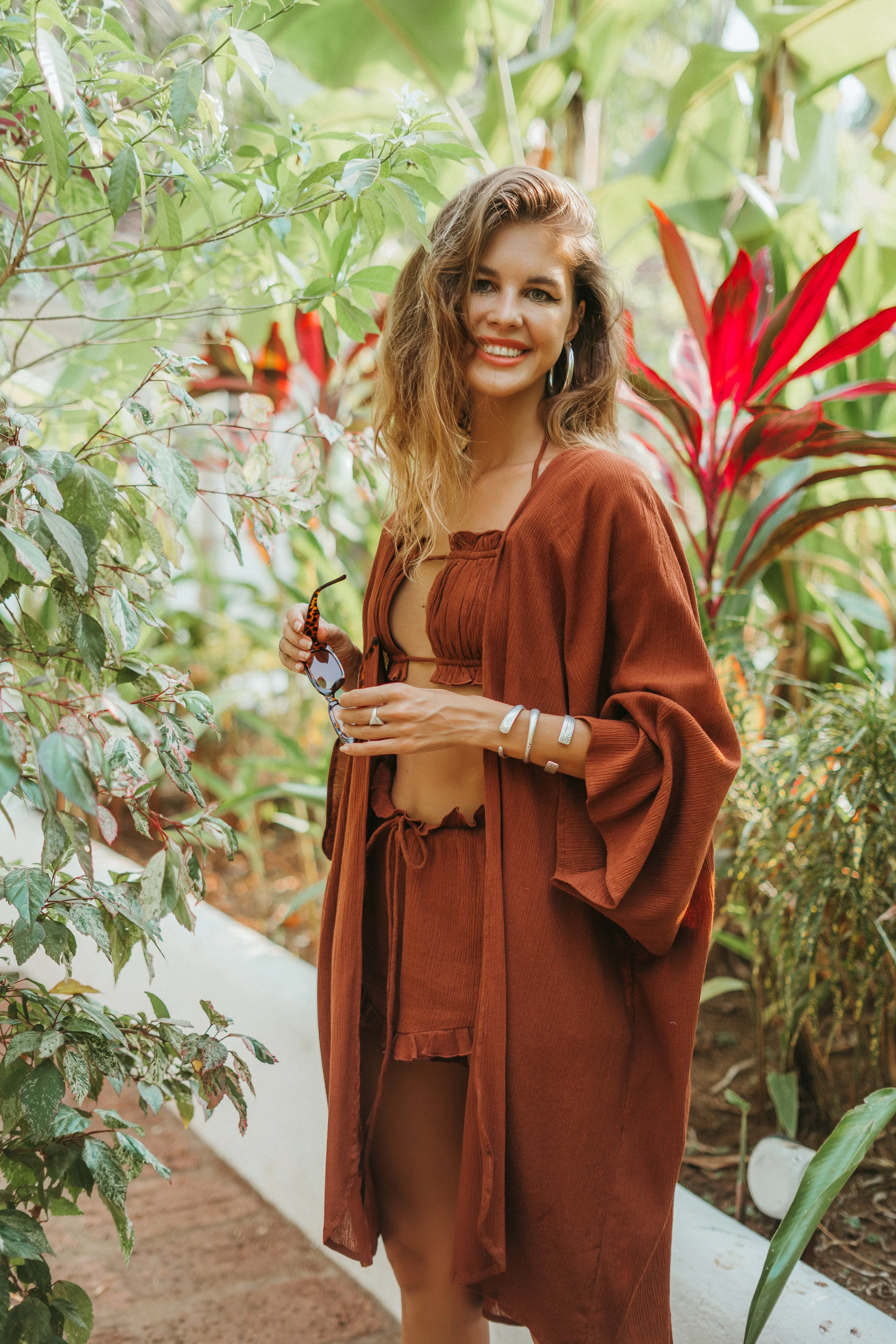Shakti Kimono in Terracota