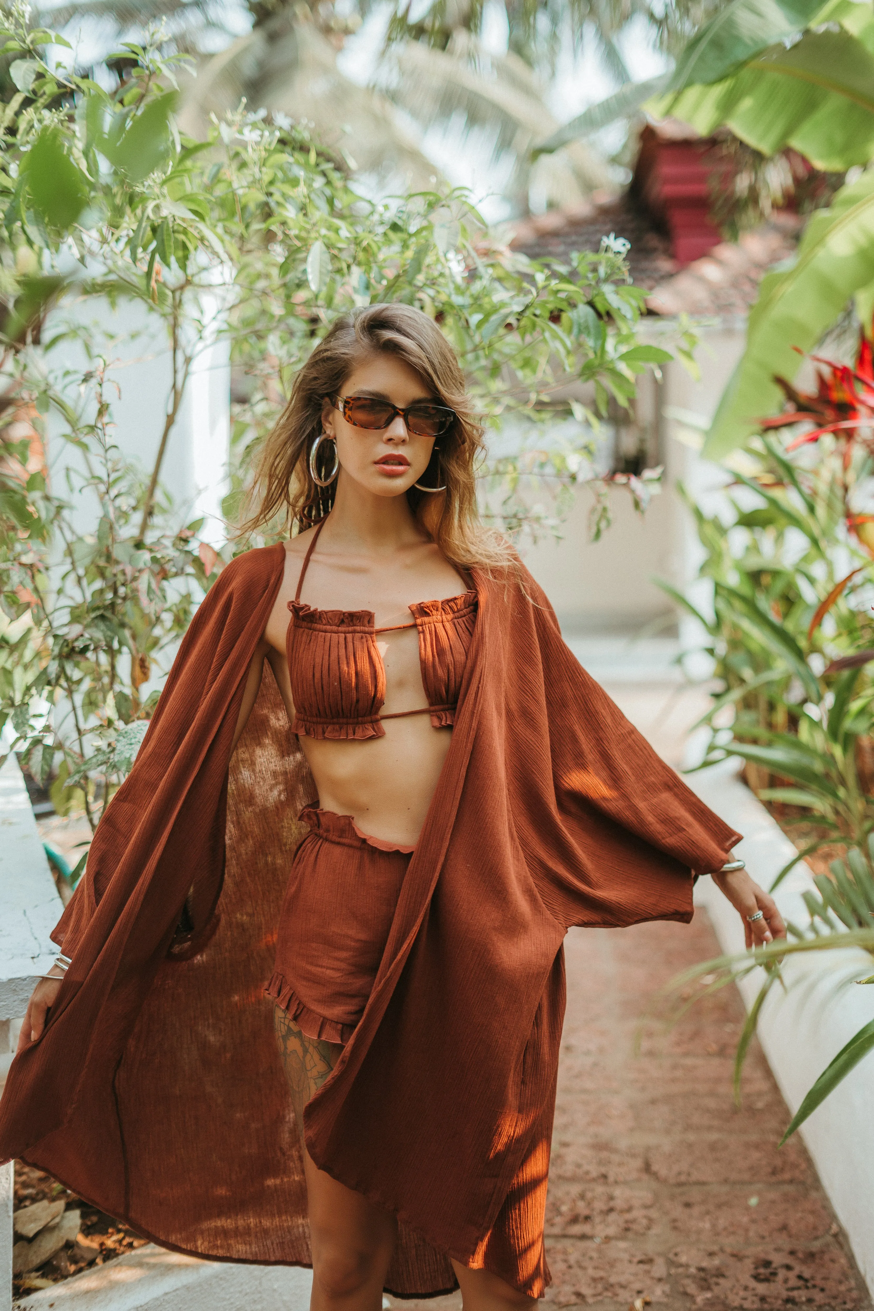 Shakti Kimono in Terracota