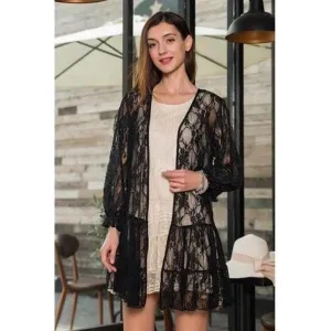 Sheer lace cardigan