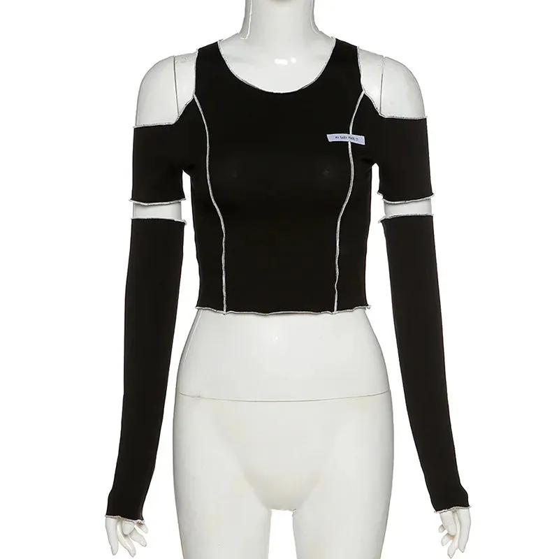 Shoulder Sleeve Crop Top
