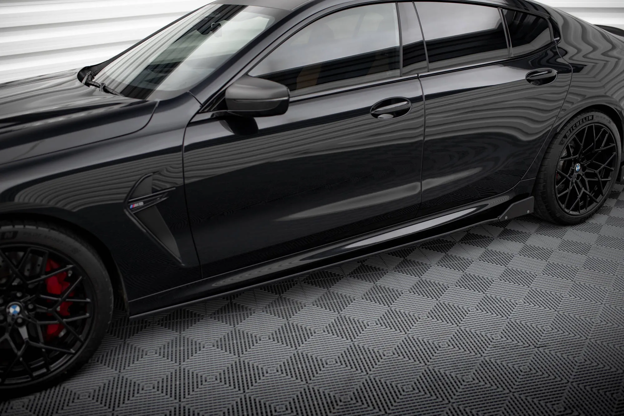 Side Skirts Diffusers V.1   Flaps BMW M8 Gran Coupe F93 / 8 Gran Coupe M-Pack G16