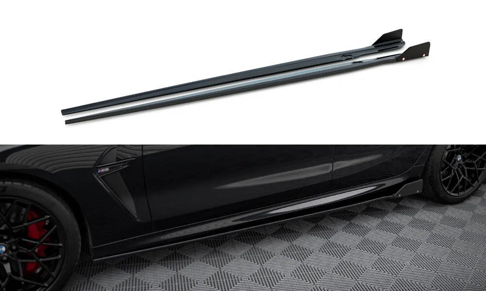 Side Skirts Diffusers V.1   Flaps BMW M8 Gran Coupe F93 / 8 Gran Coupe M-Pack G16