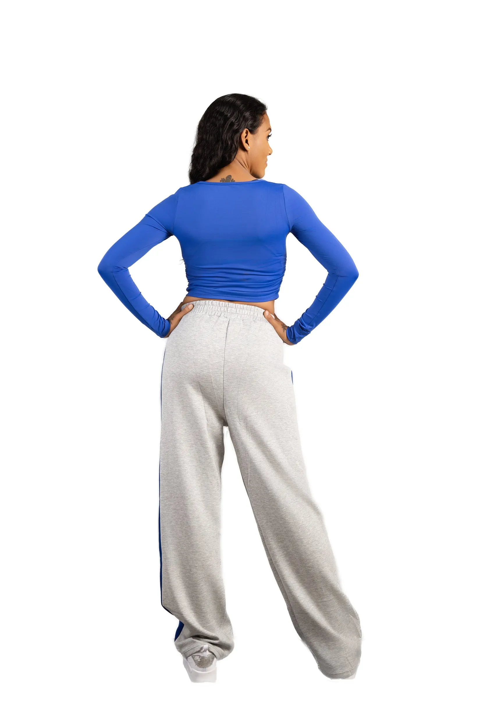 SIENNA LONG SLEEVE TANK BLUE