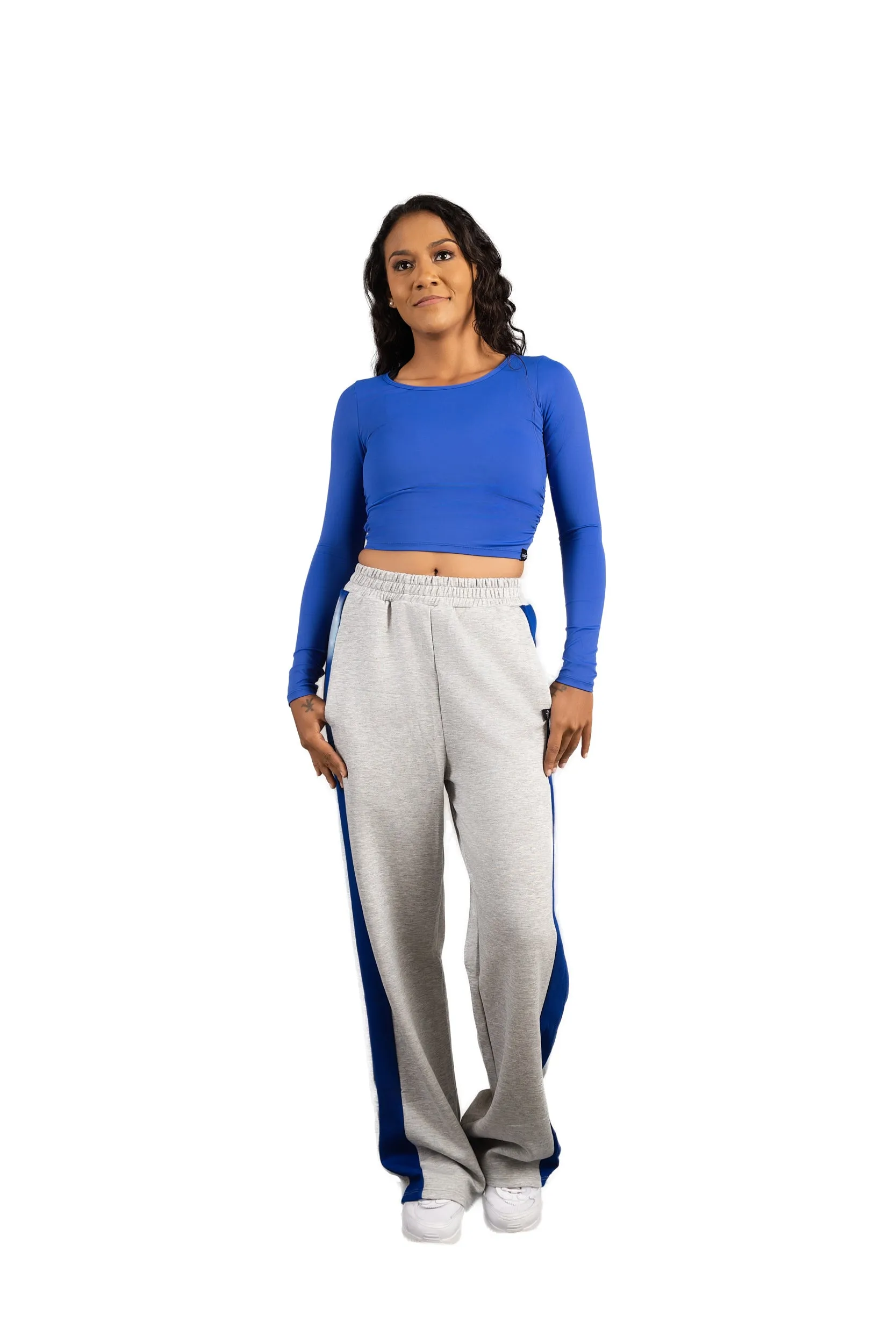 SIENNA LONG SLEEVE TANK BLUE