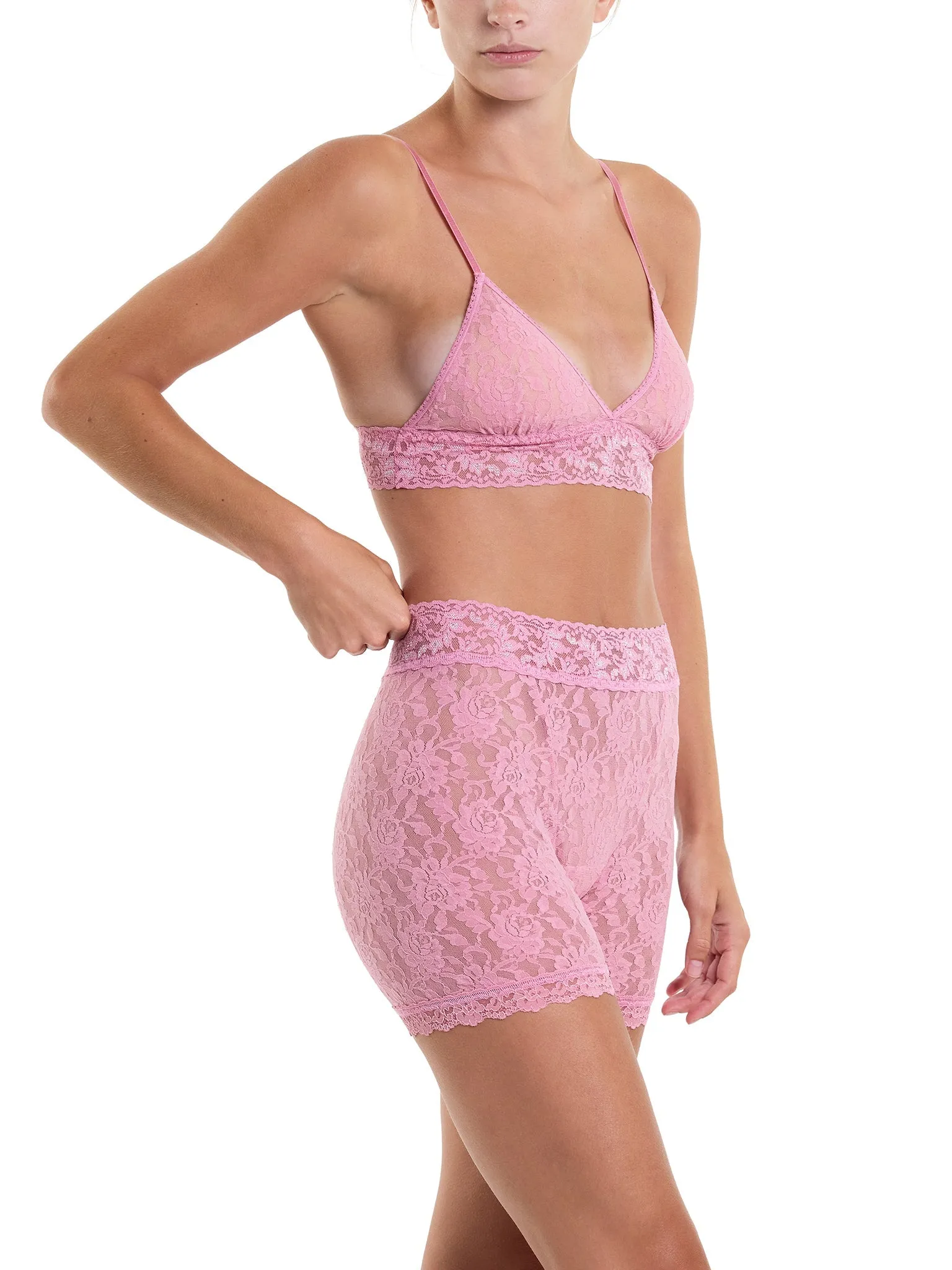 Signature Lace® Boxer Brief Tea Cake Pink Sale
