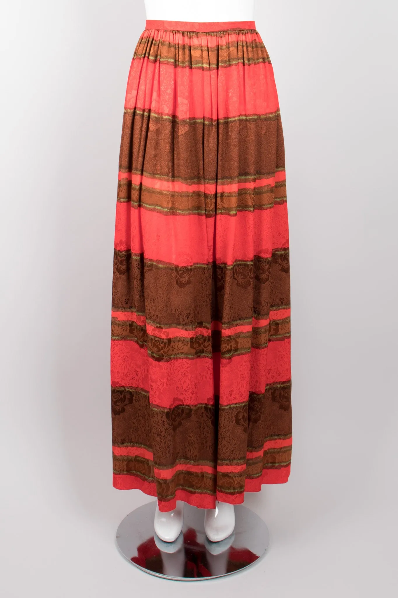 Silk Stripe Palazzo Pant