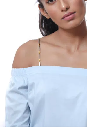 Silver & Gold Mix Beaded Bra Strap