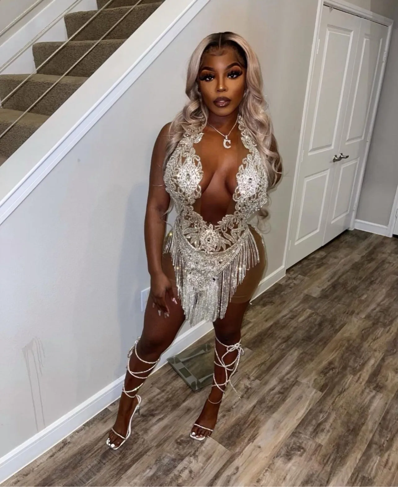 Silver Signature Party Dress