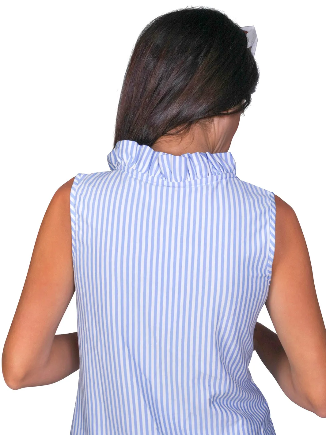 Sissy Ruffle Tank Top Peri Stripe