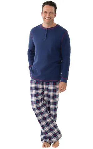Snowfall Plaid Flannel  Men's Pajamas - Couples