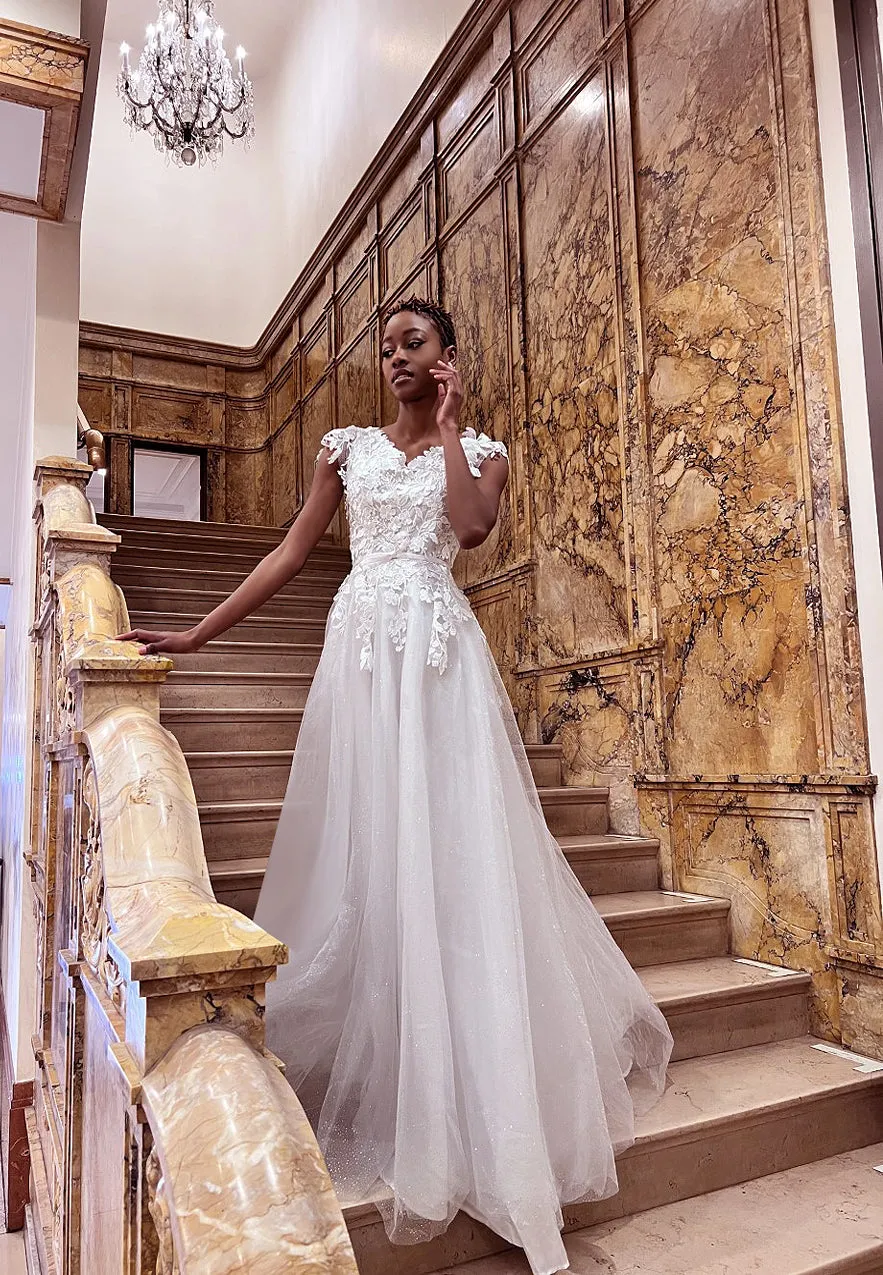 Sonnet Lace with Sparkle Tulle Ball Gown