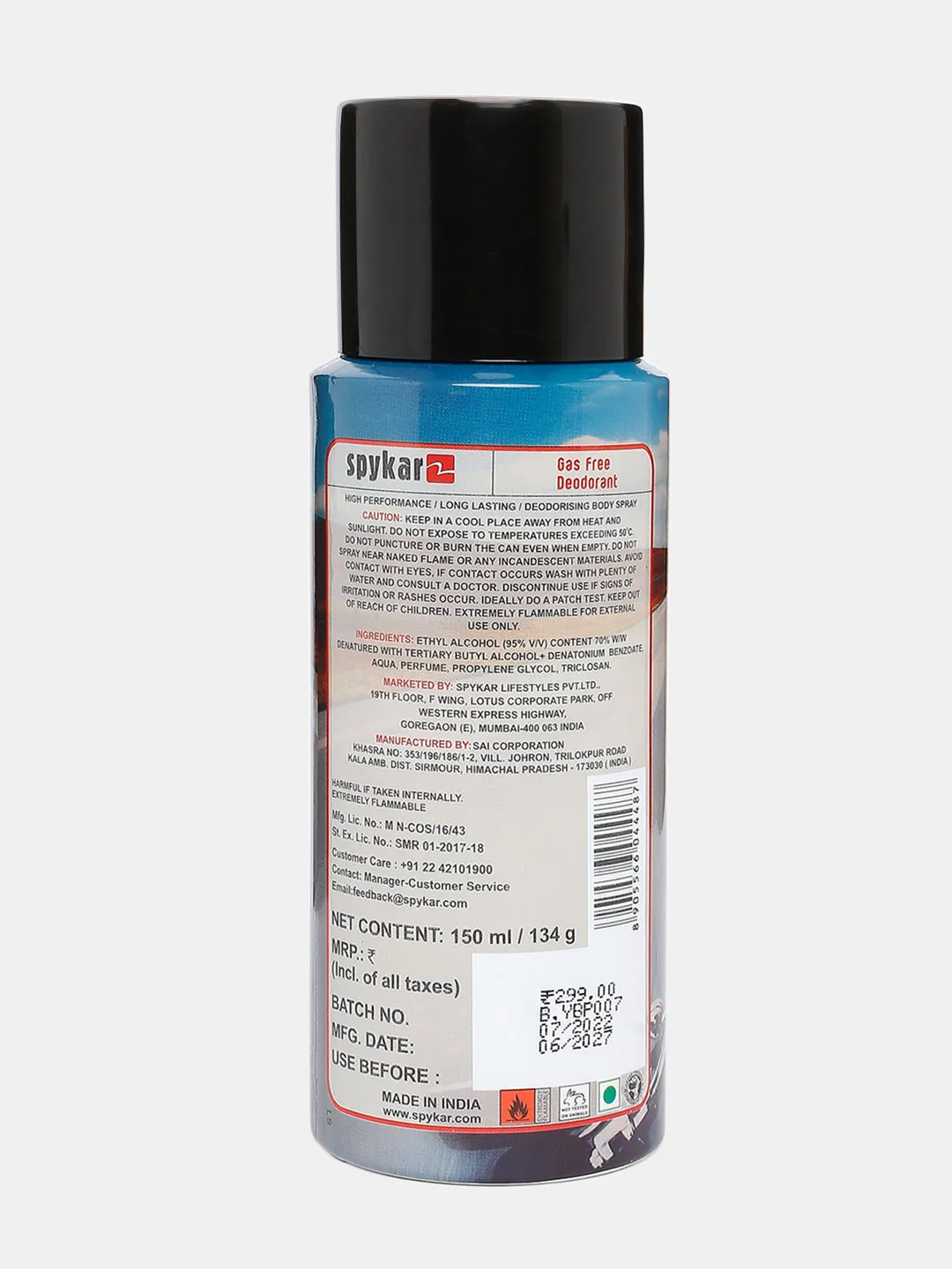 Spykar Adventure Brake -Free Deo Spray - Pack Of 2