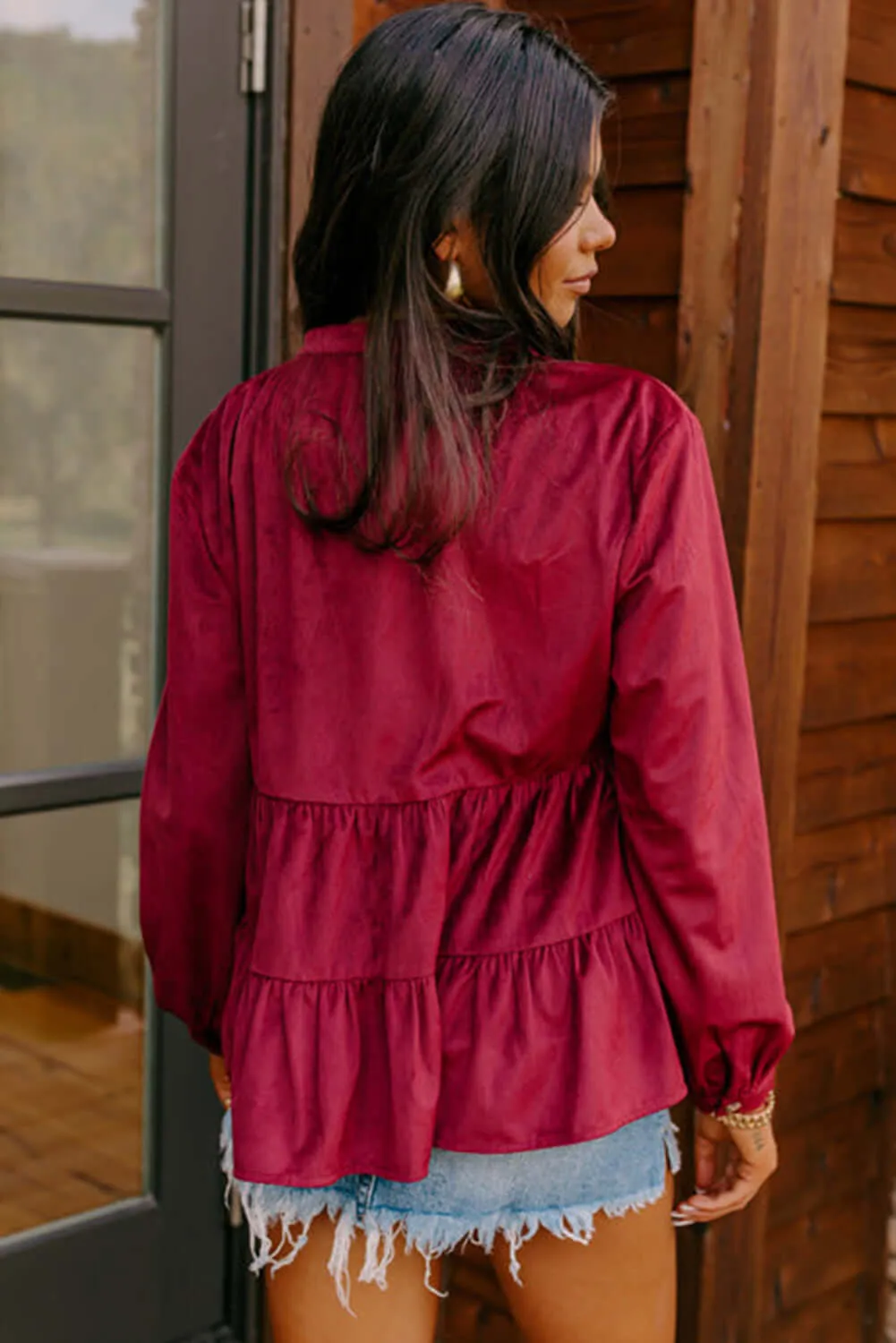 STATE OF GRACE TOP by Vivian-Lu (burgundy)