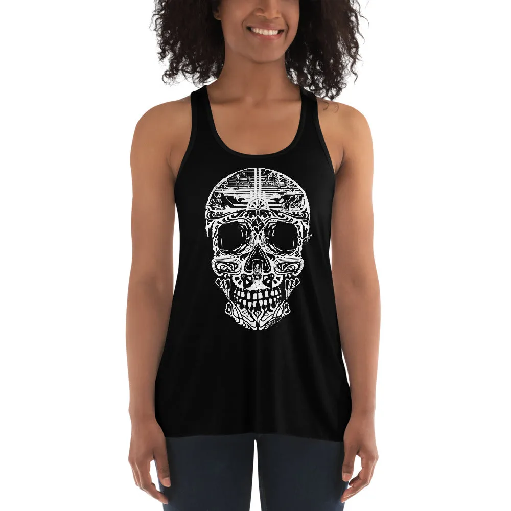 Stone Age Women's Sugar Skull Tank -Print on Demand