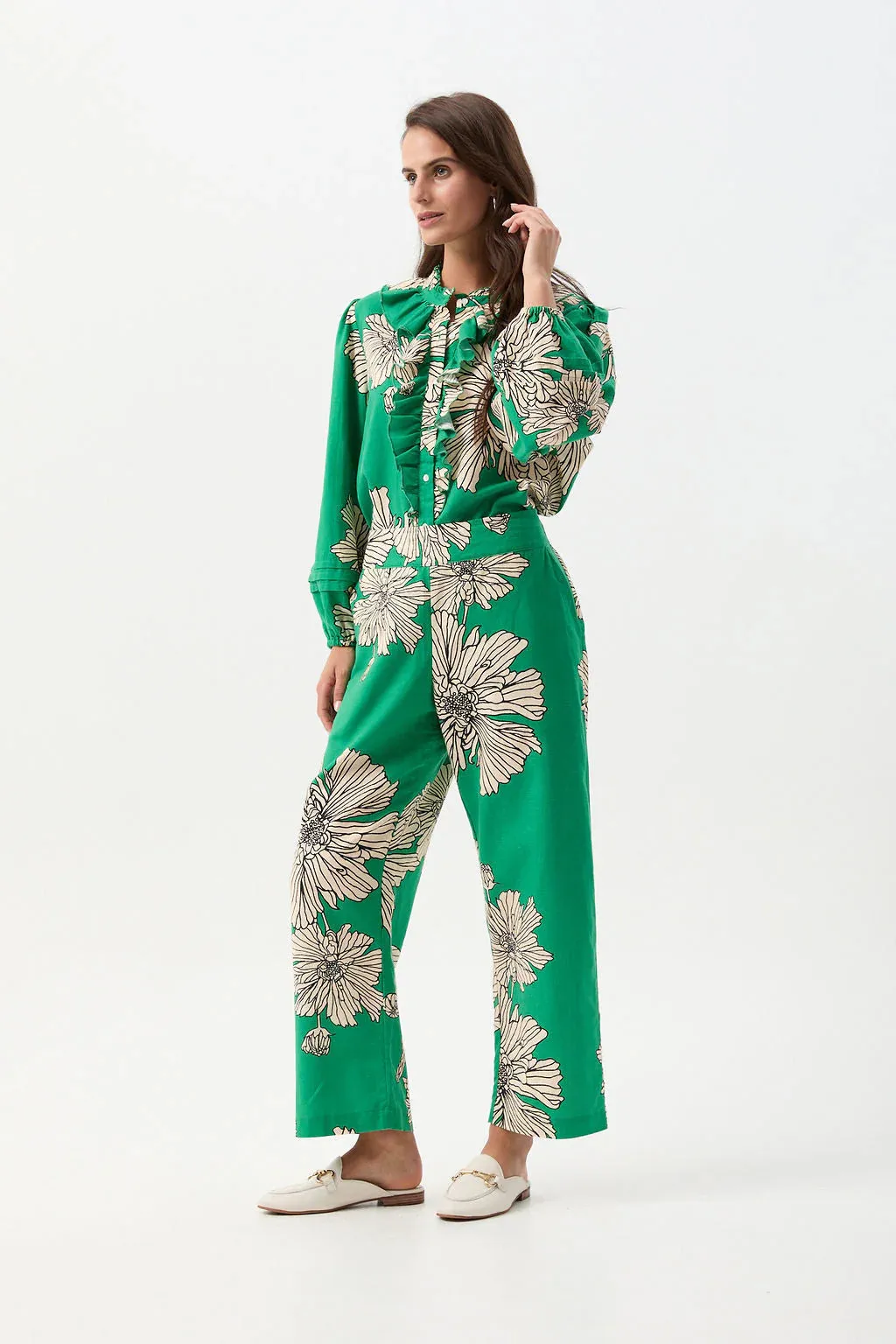 Straight Leg Pant - Zinnia Print