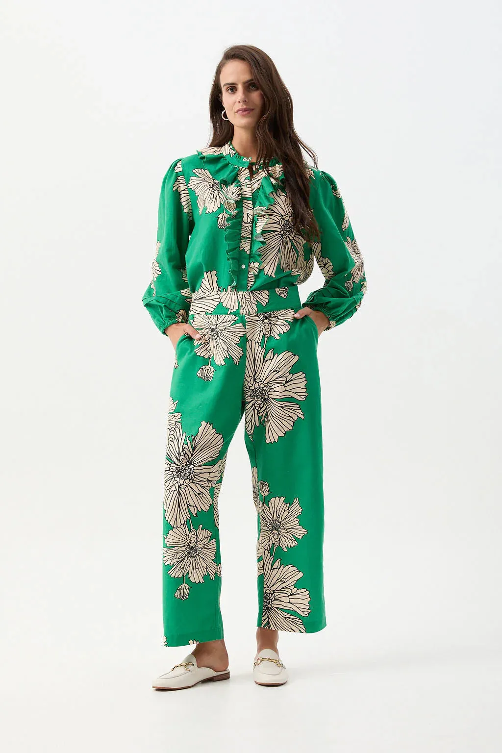 Straight Leg Pant - Zinnia Print