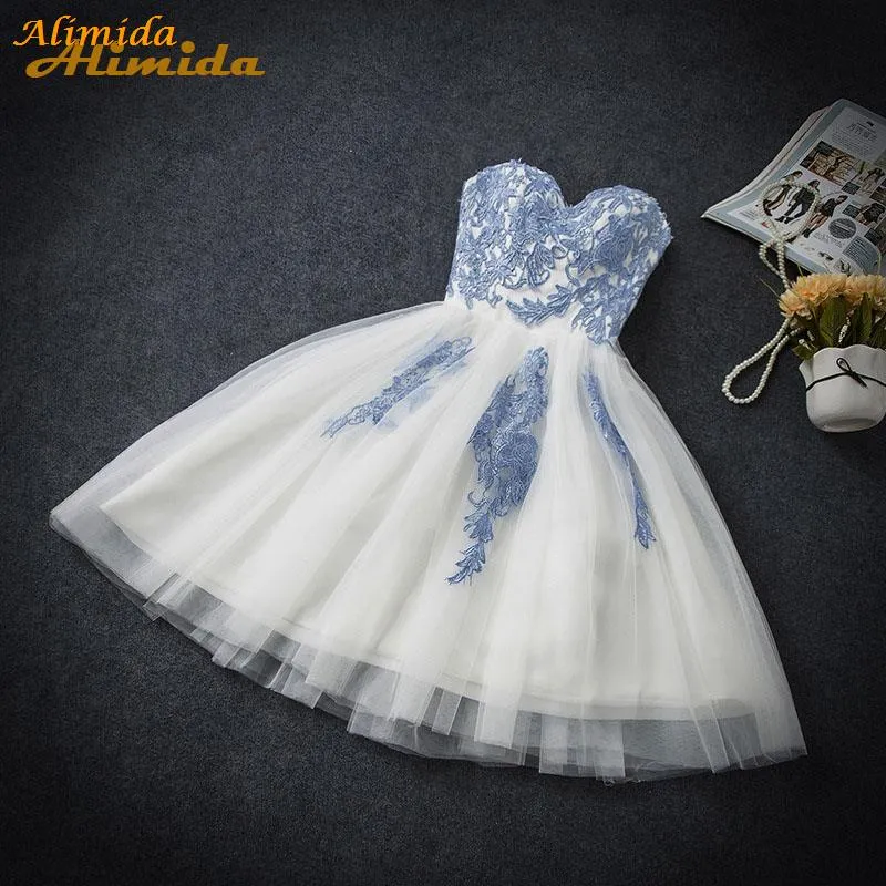 Strapless Sweetheart Lace Up Dress
