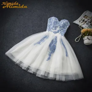 Strapless Sweetheart Lace Up Dress