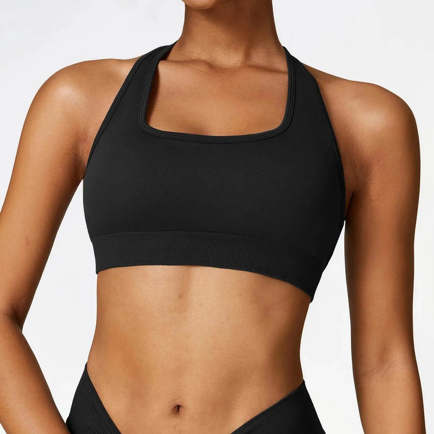 Stylish sports bra swim top for swimming and surfing