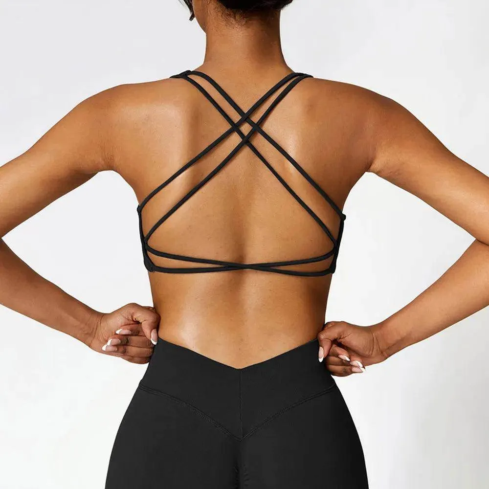 Stylish sports bra swim top for swimming and surfing
