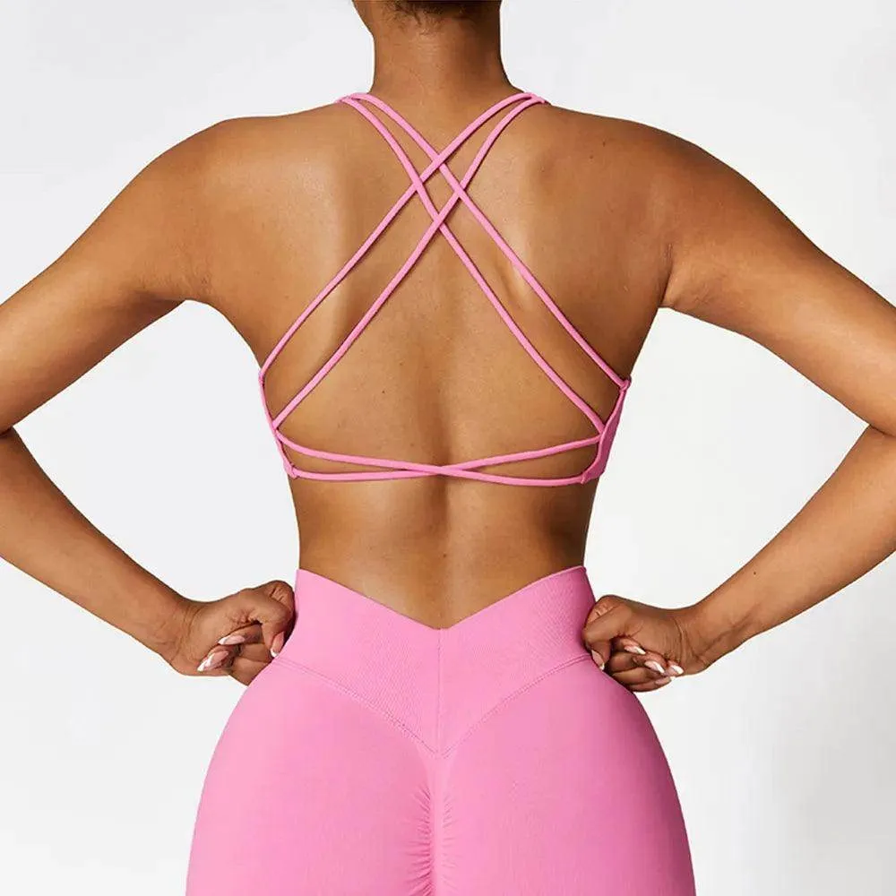 Stylish sports bra swim top for swimming and surfing