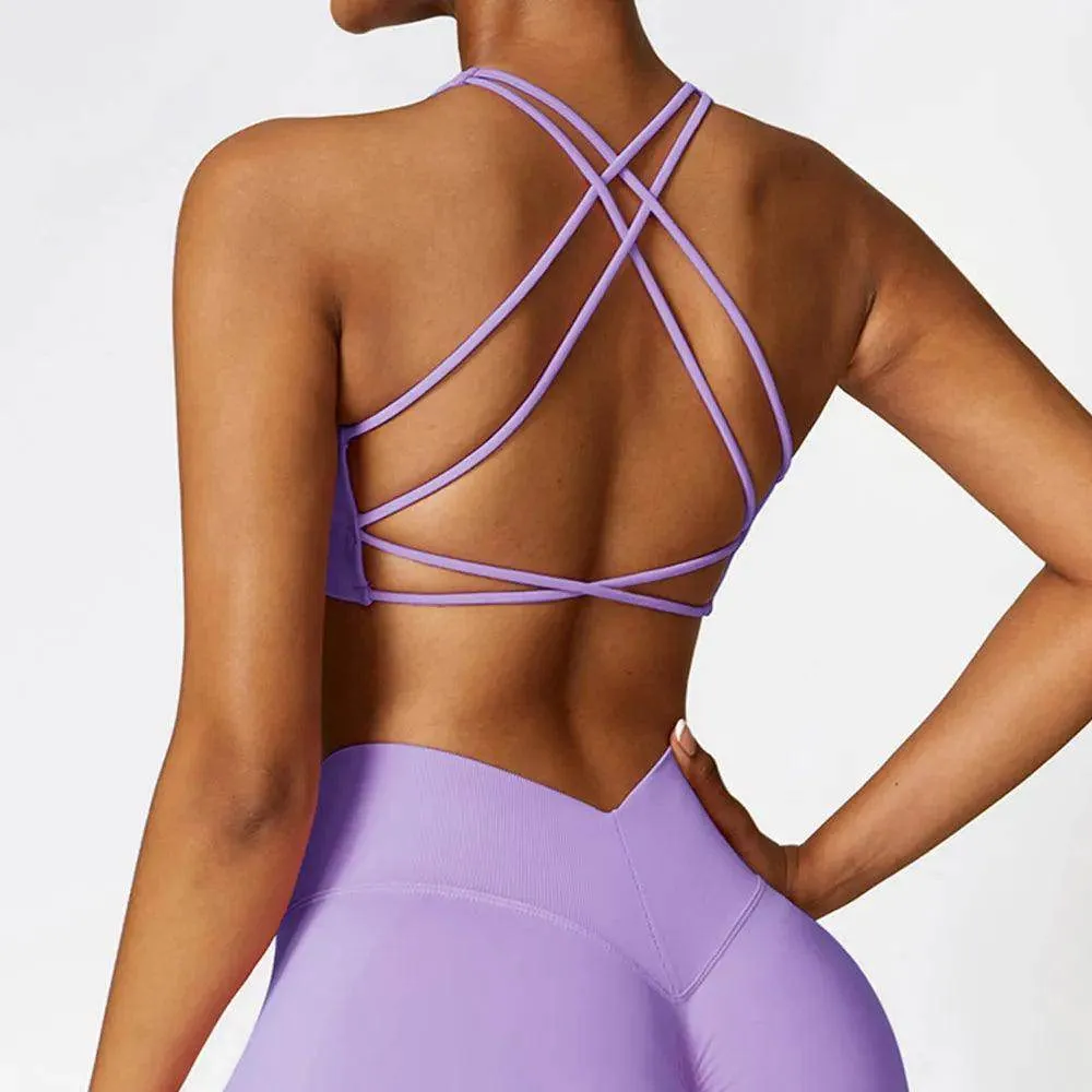 Stylish sports bra swim top for swimming and surfing