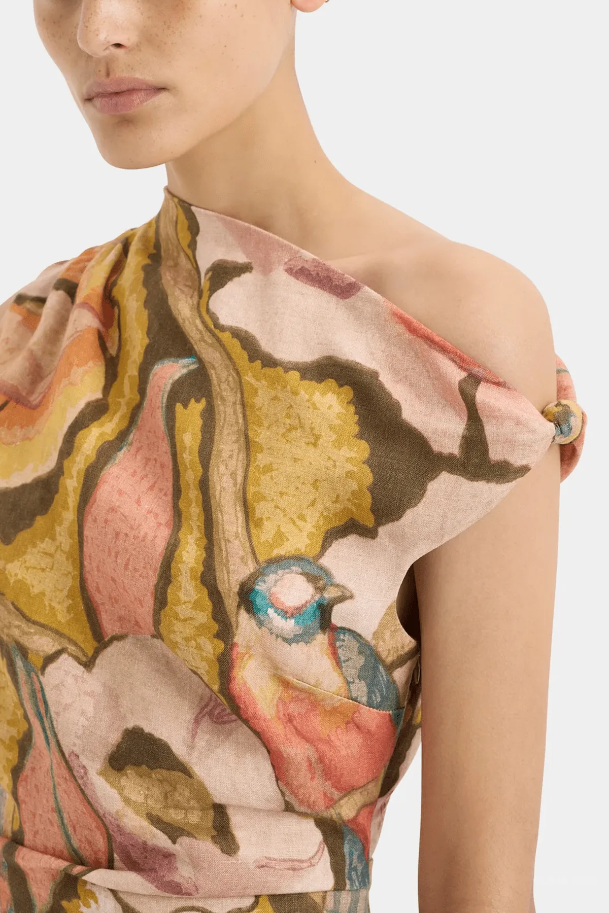 Talulah Knot Mini Dress in Sanderling Floral