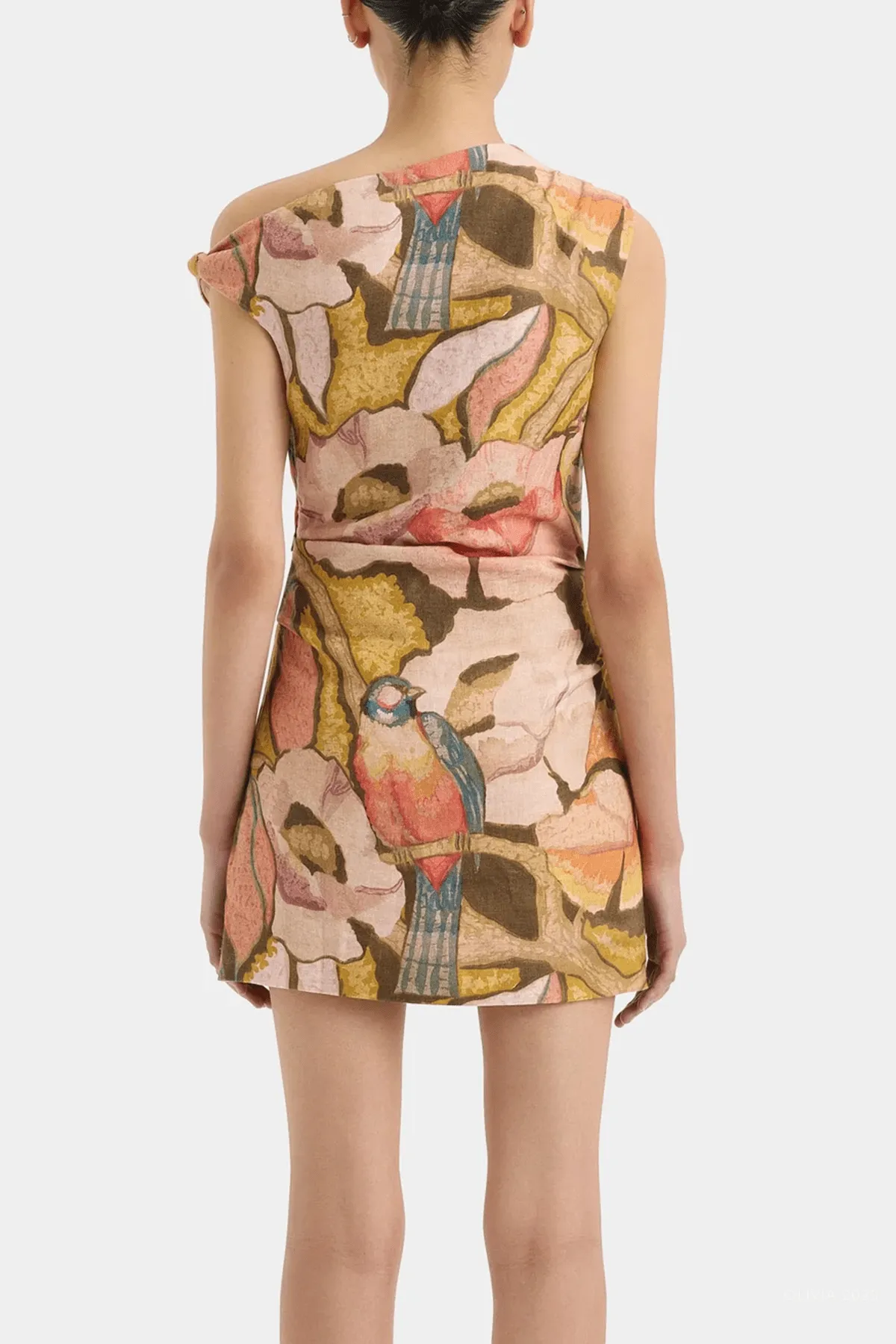 Talulah Knot Mini Dress in Sanderling Floral