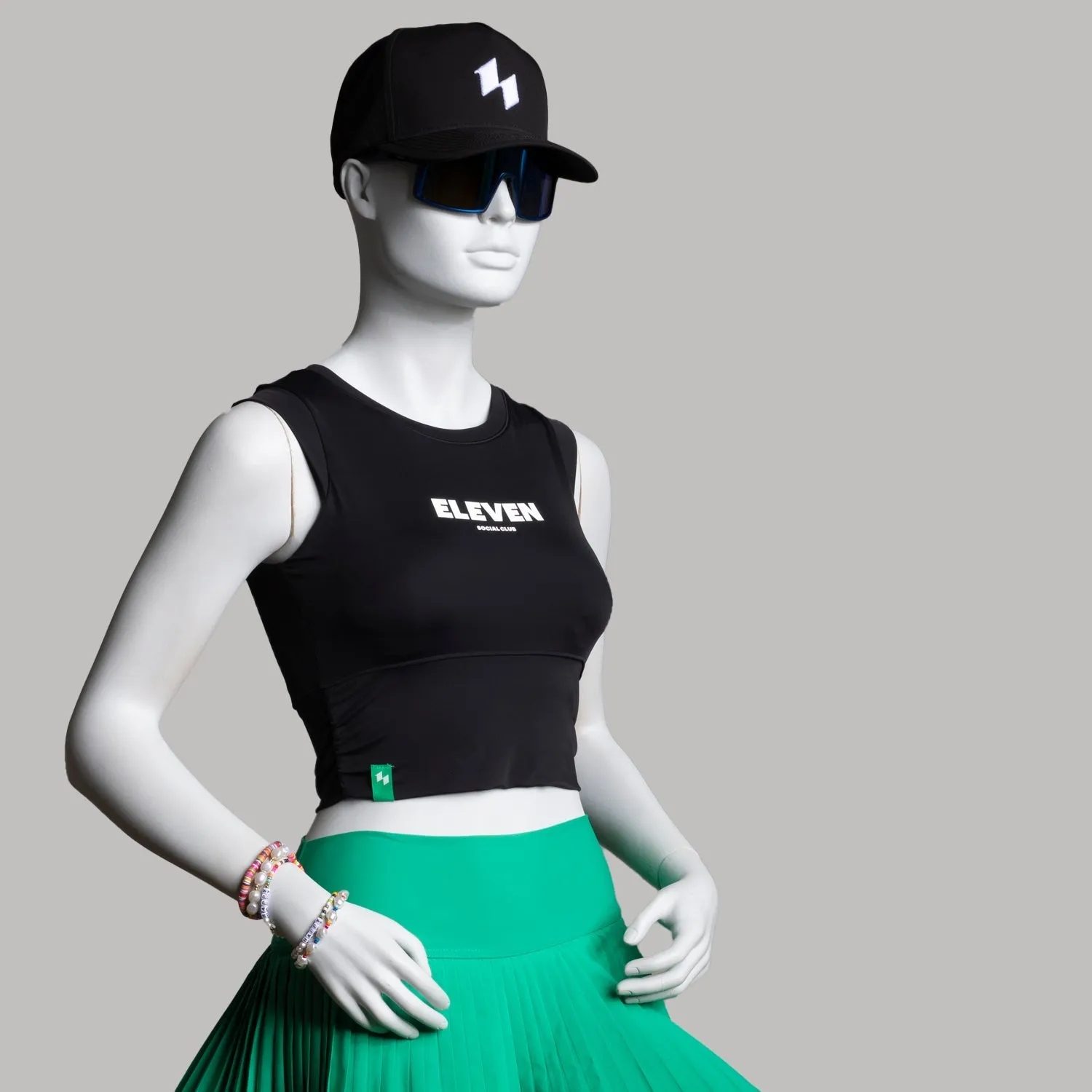 The Jade Cropped Performance Tank (Top Vest)