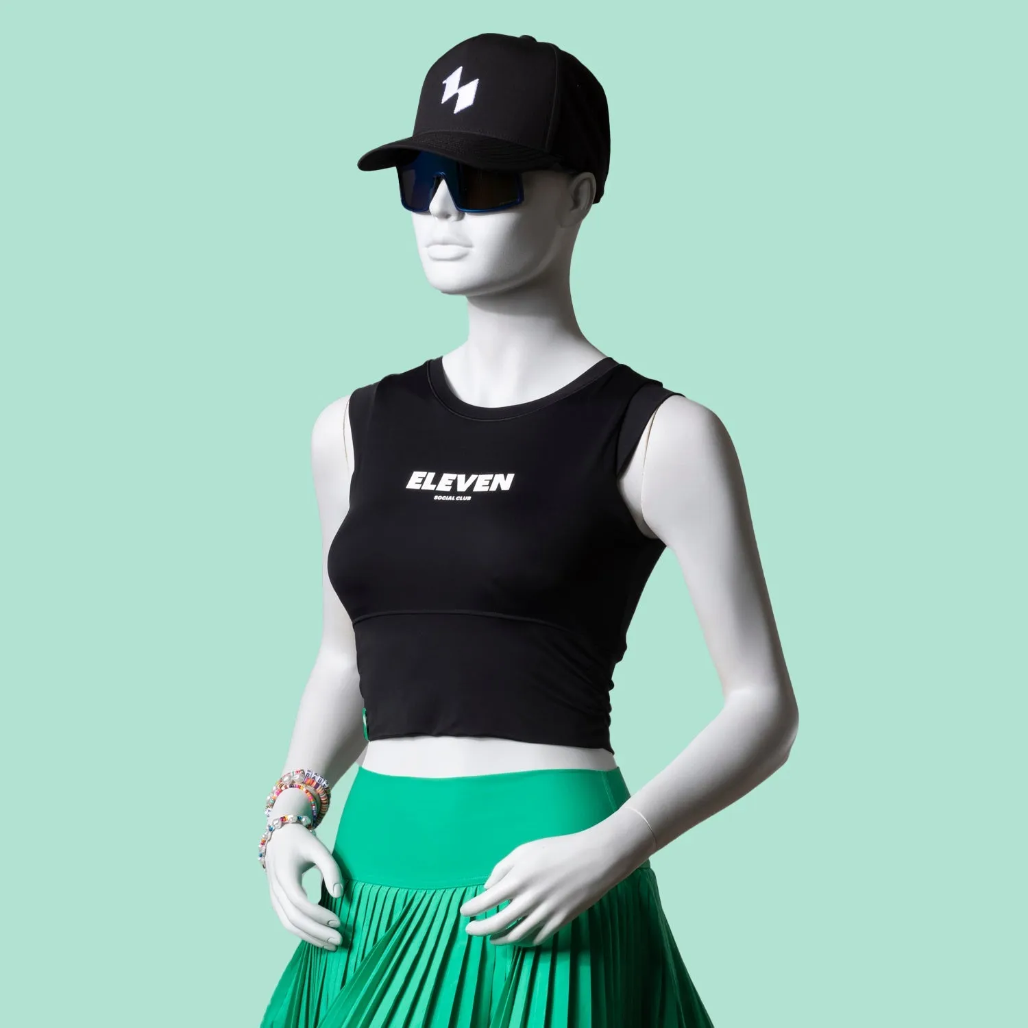The Jade Cropped Performance Tank (Top Vest)