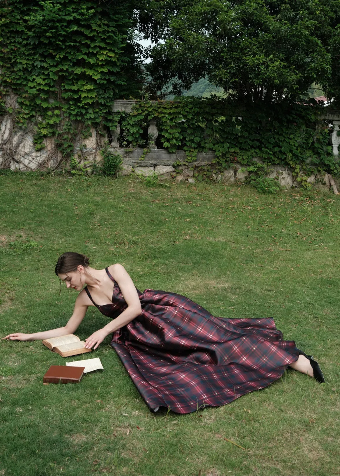 The Rue Cler Dress in Ruby Lacquer
