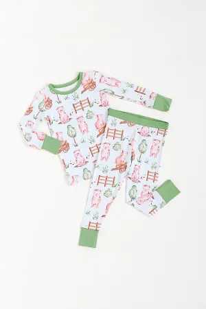 The Sleepy Sloth Piggies Oh So Hamsome Two Piece Jammies Pajamas